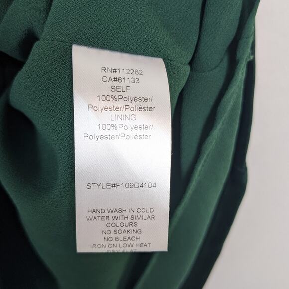 Adelyn Rae Aria Forrest Green Cowl Neck Mini Slip Dress Size XS - Picture 7 of 10